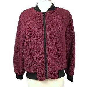 M XL Fuzzy Sherpa bomber jacket